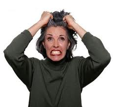 woman pulling out hair