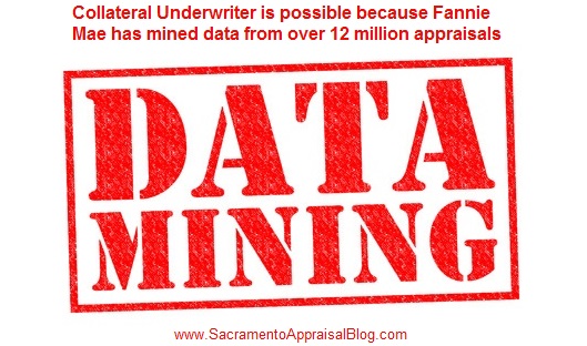 Fannie Mae Collateral Underwriter - Data Mining Image Purchased and Used with Permission - by Sacramento Appraisal Blog