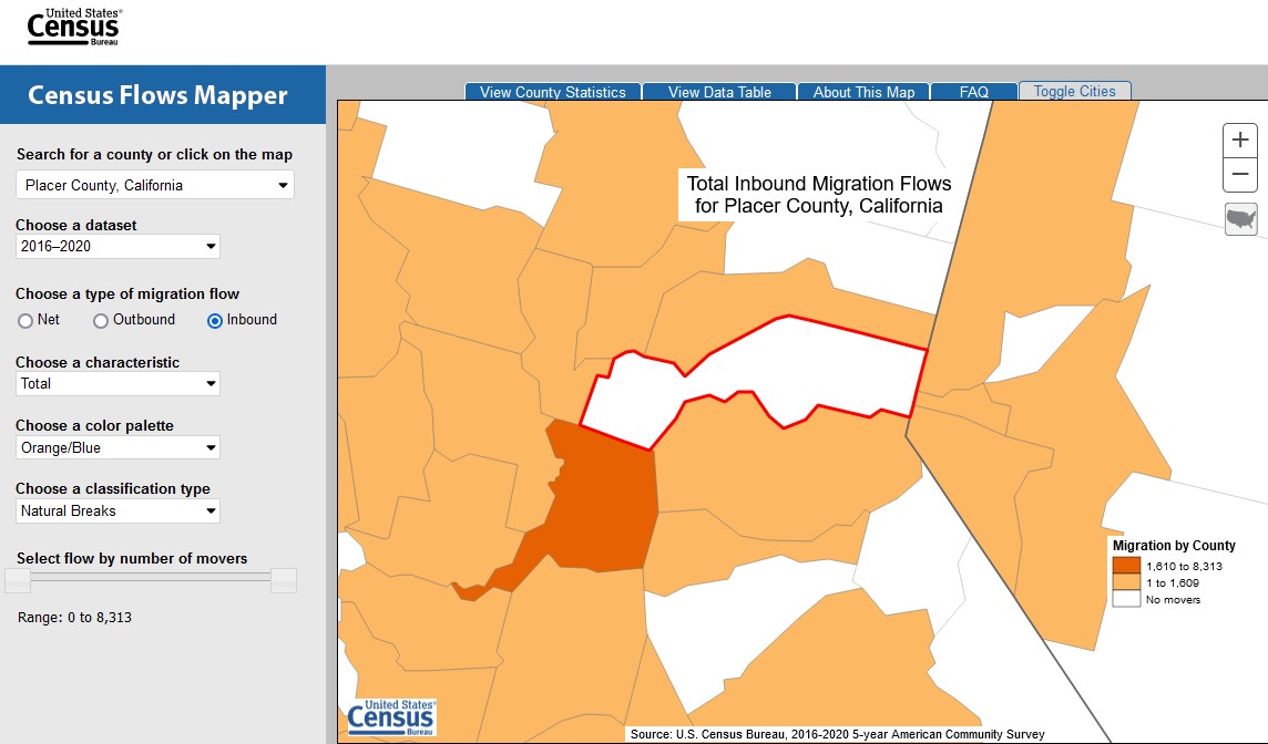 Census Flows Mapper Sacramento Appraisal Blog
